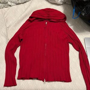 Faded glory ribbed zip-up